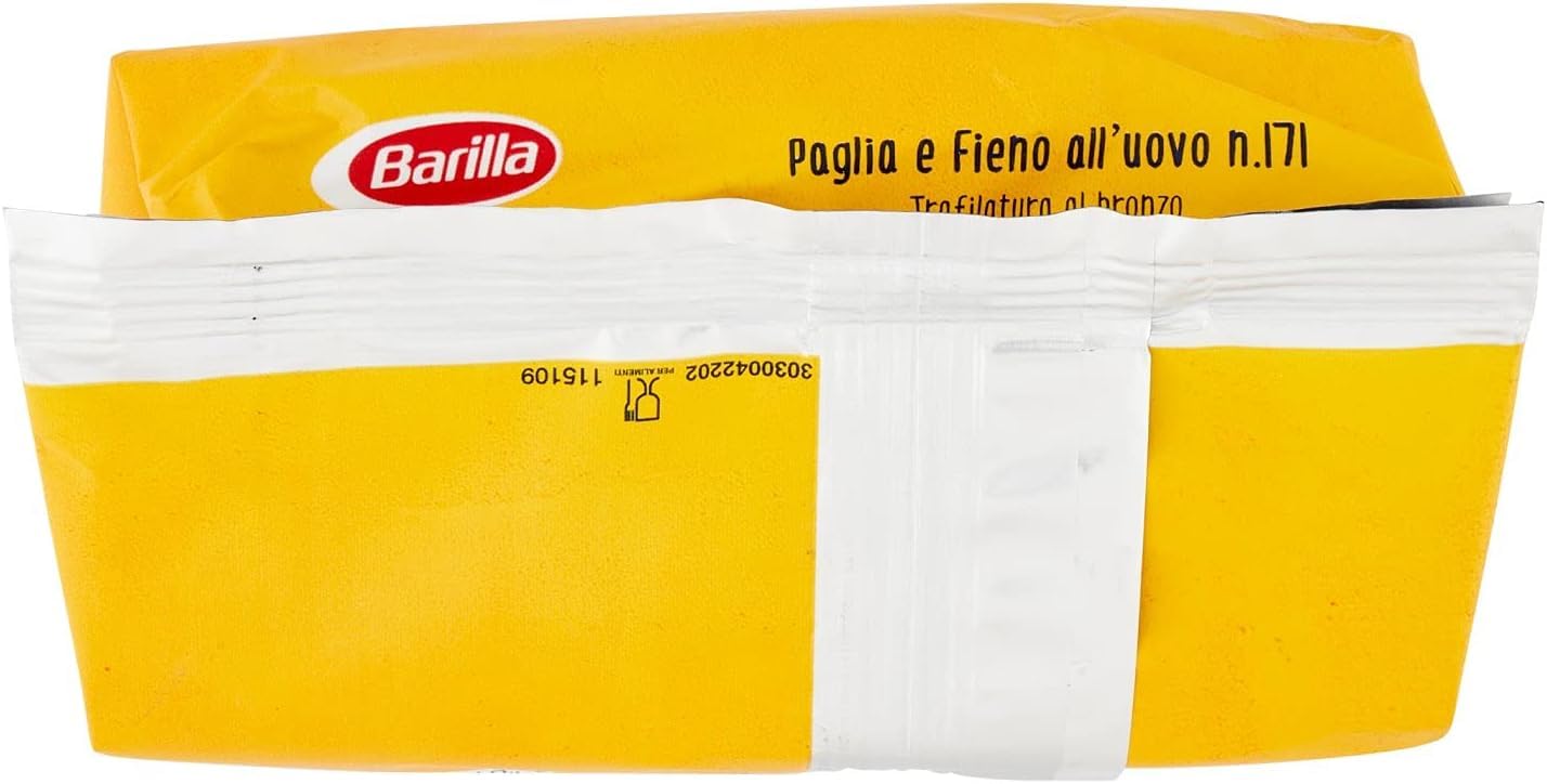 Italian Gourmet E.R. Barilla Pasta all' Uovo Le Emiliane Paglia e Fieno, 12 unidades de pasta de huevo, pasta con huevo 250 g + polpa italiana gourmet 400 g