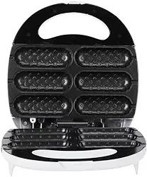 Máquina Elétrica De Salsicha Crepeira Antiaderente De Cachorro Quente e Crocante Doces e Salgado Suíços Voltagem 220v