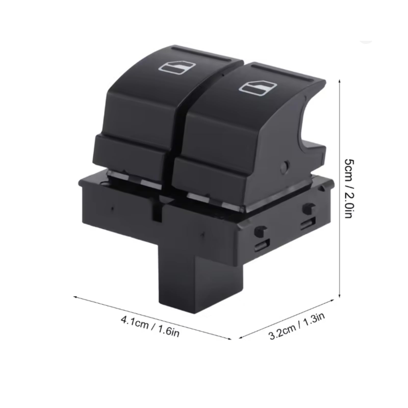Twowinds - Interruttore Alzacristallo 1K3959857A Compatibile con Seat Ibiza Leon Toledo, VW Golf - Porta Anteriore Sinistra (lato guida) - Pulsantiera Finestra - Pulsante Alzacristalli Anteriore