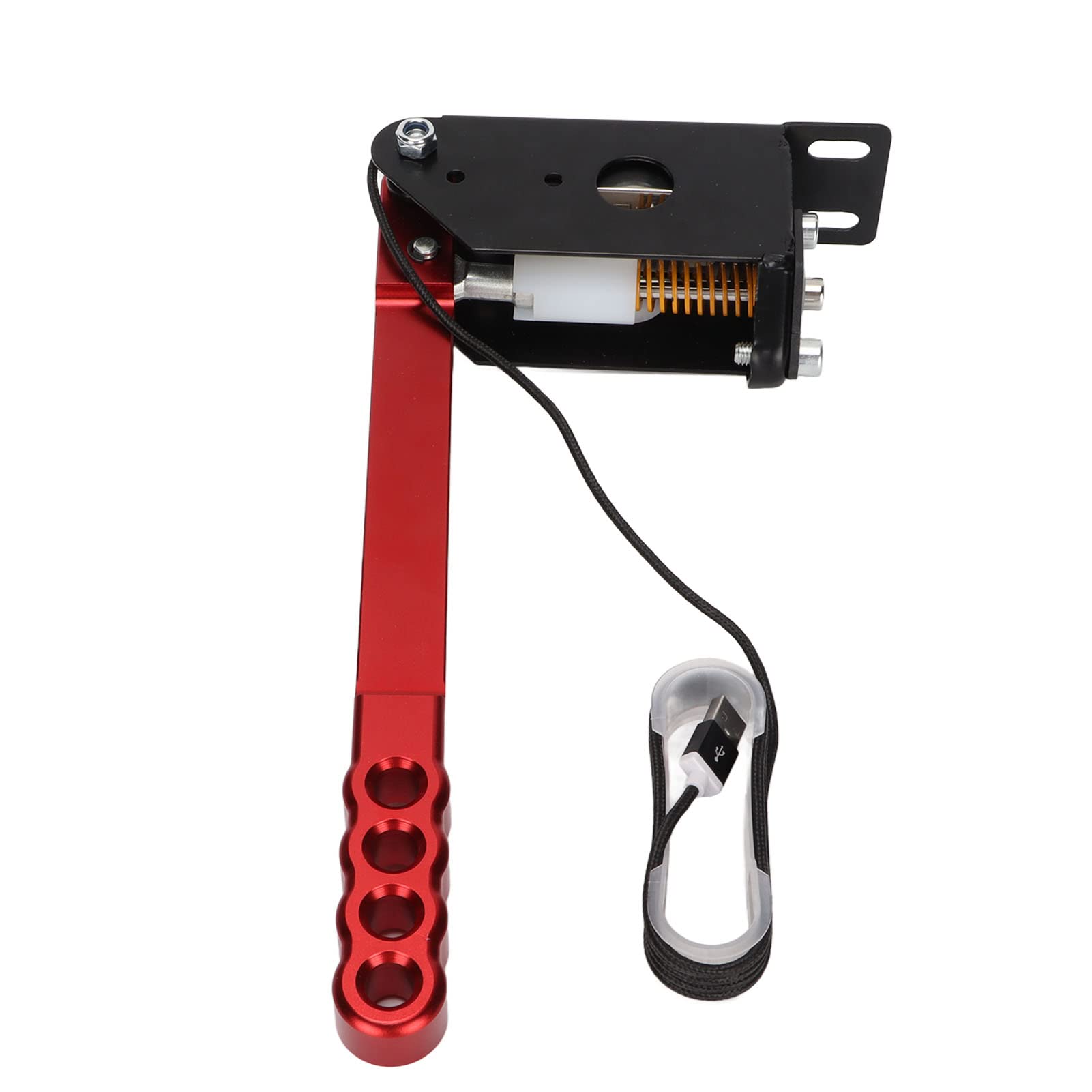 EIMSOAH Freno a Mano da Gioco Rosso di Alta qualità, Lega di Alluminio Leggera Lavorata a CNC, per Giochi di Corse Sim T500