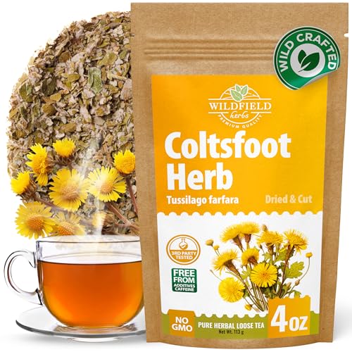 Image of 4 oz. Coltsfoot Herb Leaf Tea (Tussilago Farfara) - 113g Coltsfoot Leaf Herb Tea Un De Caballo