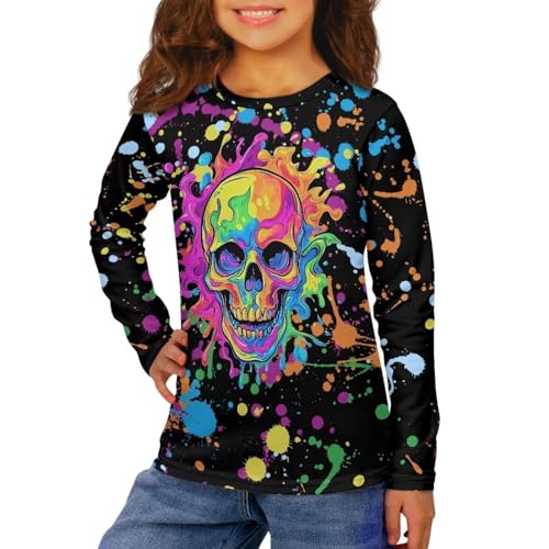 Image of Long Sleeve Shirts for Girls Winter Tops 3-16t Cartoon T Shirts for Fall Clothes