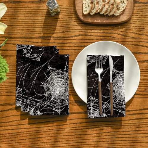 Servilletas de Tela Halloween Horaldaily 18 x 18 in, Negra x6 miniatura 2