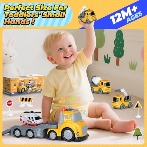 50% Off 5-in-1 Toddler Construction Truck Toy with Lights & Sounds - Image 7