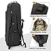 GOBUROS Tactical Rifle Bag Backpack Fits 36 inches Rifles, Soft Rifle Case with 3 Magazine Holders, Padded Shoulder Straps, Lockable Zipper and Molle System for Hunting and Shooting, Black