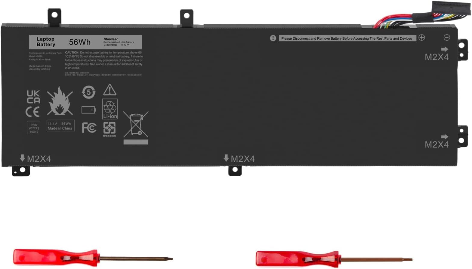 - 56WH RRCGW H5H20 0RRCGW School Laptop Battery for Dell XPS 15 9550 15-9550 9560 9570 Precision 15 5510 5520 5530 Series P56F P56F001 5D91C 62MJV M7R96 0RRCGW 062MJV Mobile Workstation Notebook