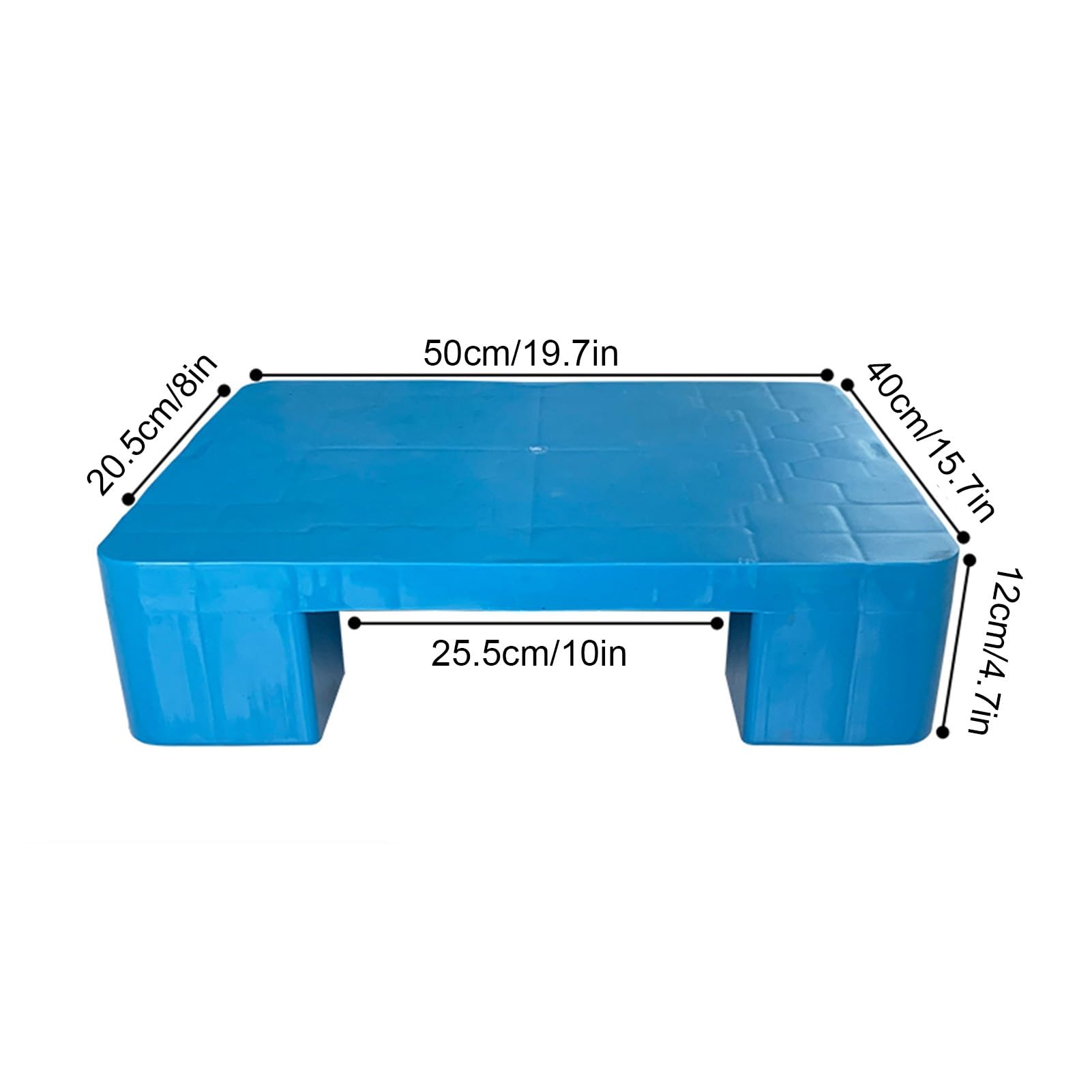 XPLKQXE Palette Plastique Légère Stockage, Palette Plancher Polyéthylène, Plate-Forme D'affichage Plateau D'articles HDPE, Panneau Protection Palettes (Couleur : Blue-50x40x12cm, Taille : 20pcs)