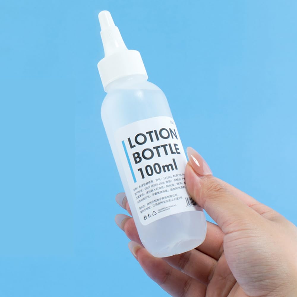Leere Kunststoffflaschen für Kontaktlinsen, Lotion, Pflegelösung, Flüssigkeitsflaschen mit Drehverschluss für ätherisches Öl, nachfüllbar, tragbar, Reisebehälter, 50 Stück (200 ml)