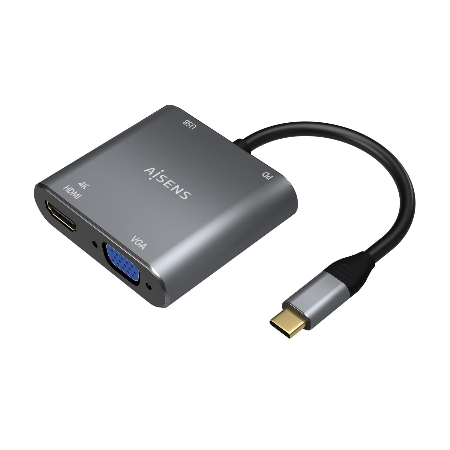 AISENS ADAPTADOR USB TYPE-C A109-0626 HDMI HEMBRA VGA HEMBRA USB TYPE-C MACHO USB HEMBRA USB TYPE-C HEMBRA