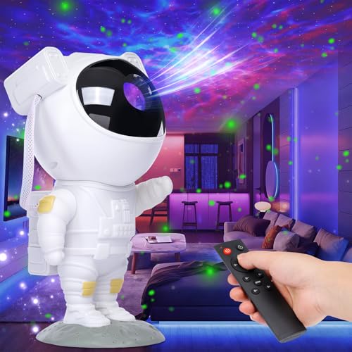 Star Projector Galaxy Night Light,Birthday Gifts Toys for 2-10 Year Old Boys Girls- Astronaut Starry Nebula Ceiling LED Lamp with Timer and Remote,Projection Lights for Bedroom Décor