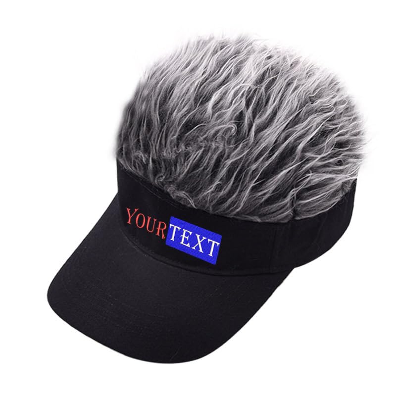 Cyber Monday Deals Gorra de béisbol ajustable con visera para el cabello, gorra de béisbol ajustable con púas para fiestas, negro, gris, S-3XL