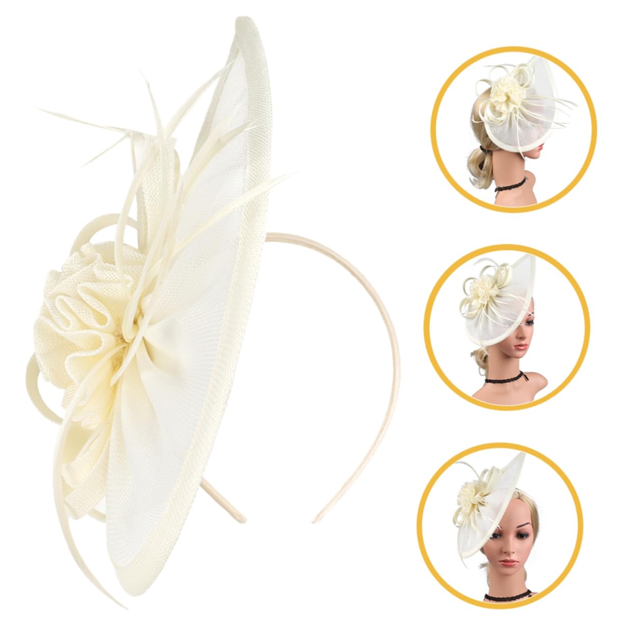 SHERCHPRY 2 cappelli da cocktail party fascinator per donne tea party tea party cappelli da donna cappello fascinator fascia
