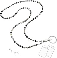 Vista 22 de Cordón para mujer, cordones con cuentas para tarjetas de identificación, soporte para profesores, llavero y correa para collar para mujeres y niñas