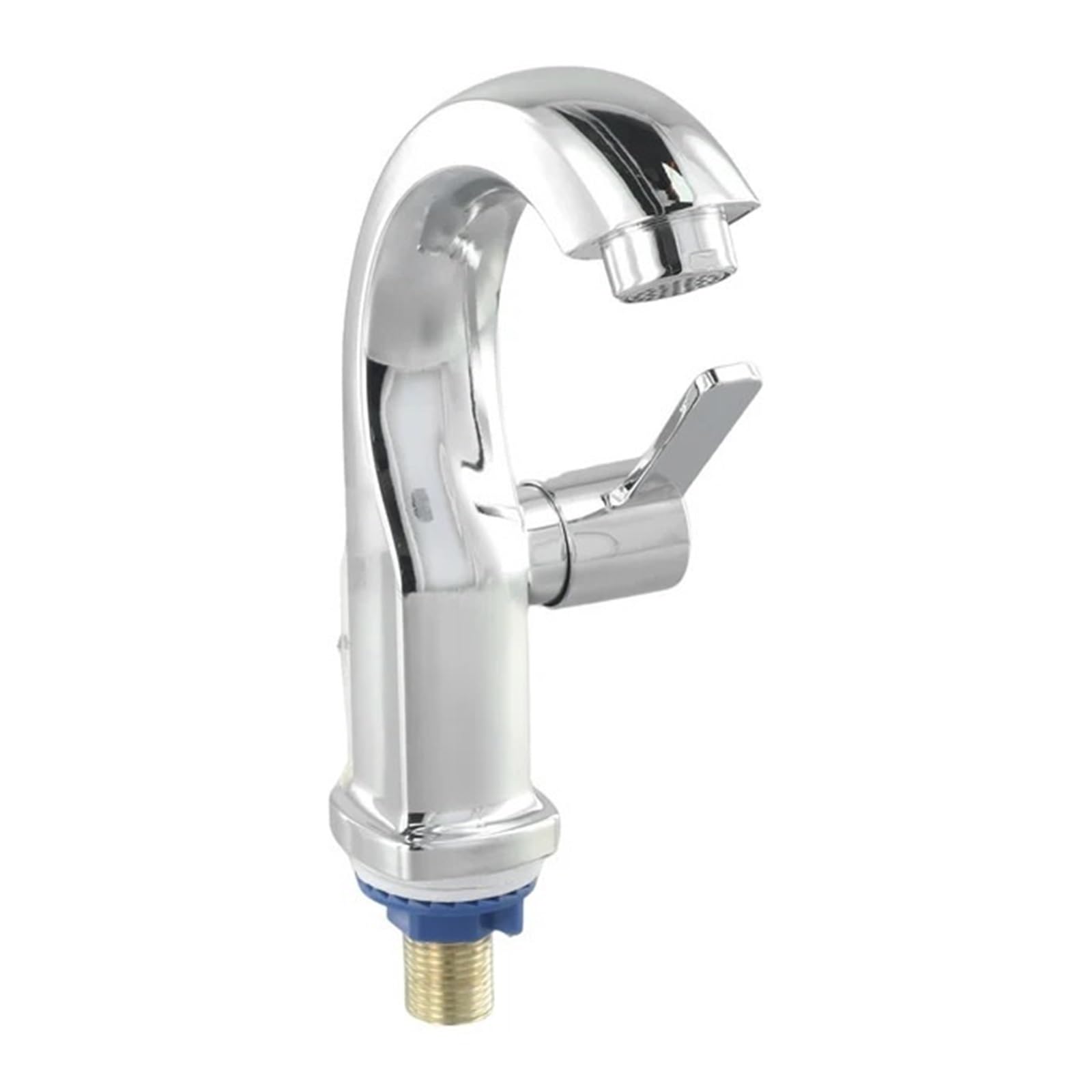 Jvddi Silver Bathroom Faucets Abs Basin Faucet Single Hole Single Cold Water Sink Tap Deck Mounted Kitchen(Silver)
