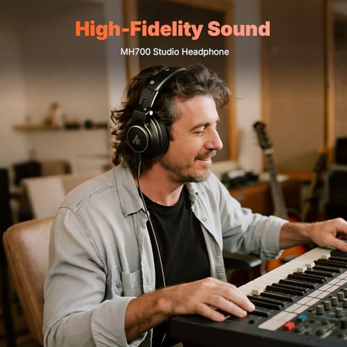 Image of MAONO USB Audio Interface Bundle: Interface with XLR Microphone Headphone 24-bit /192kHz LOOPBACK ASIO Driver for Recording Music Home-Studio Guitar Podcast Streaming PC DAW(PS22+PD100+MH700)