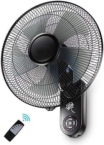 SaryEdge Ventilador de Pared eléctrico de 60 W, con Control Remoto, Temporizador de 5 h, Velocidad Ajustable, Ideal para el hogar y la Oficina, ID(Negro-16 Pulgadas