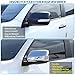 Door Rear View Mirror Cover Cap Compatible with Toyot@ Land Cruiser Prado FJ150 150 2010-2019, ABS Exterior Side View Mirror Cover Protective Trim Cap, 2PCS (Bright Silver)