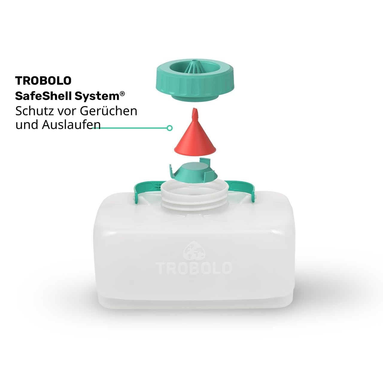 TROBOLO WandaGO Lite – Kompakte Campingtoilette [30x38x34] – Ultraleichte Trockentrenntoilette für unterwegs – Ohne Gerüche, Wasser & Chemie – Mobile Reisetoilette für Auto, Van, Camping & Boot
