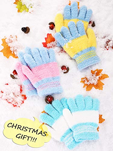 Image of EBOOT 3 Pairs Winter Kids Gloves Warm