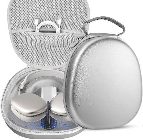 Joyleop for AirPods Max Case - No More Sleep Mode Errors with Precision Magnetic Design with Advanced Technology, Hard Organizer for Travel, Sliver
