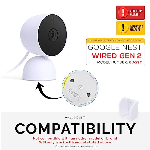 Fixation premium Brainwavz blanc pour caméra Google Nest