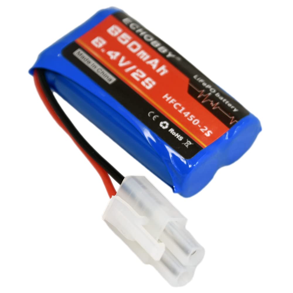 Batterie KET-2P mâle P-to-S 6,4 V 2S 650 mAh pour voiture télécommandée, buggy, camion, bateau de course (4 pièces)