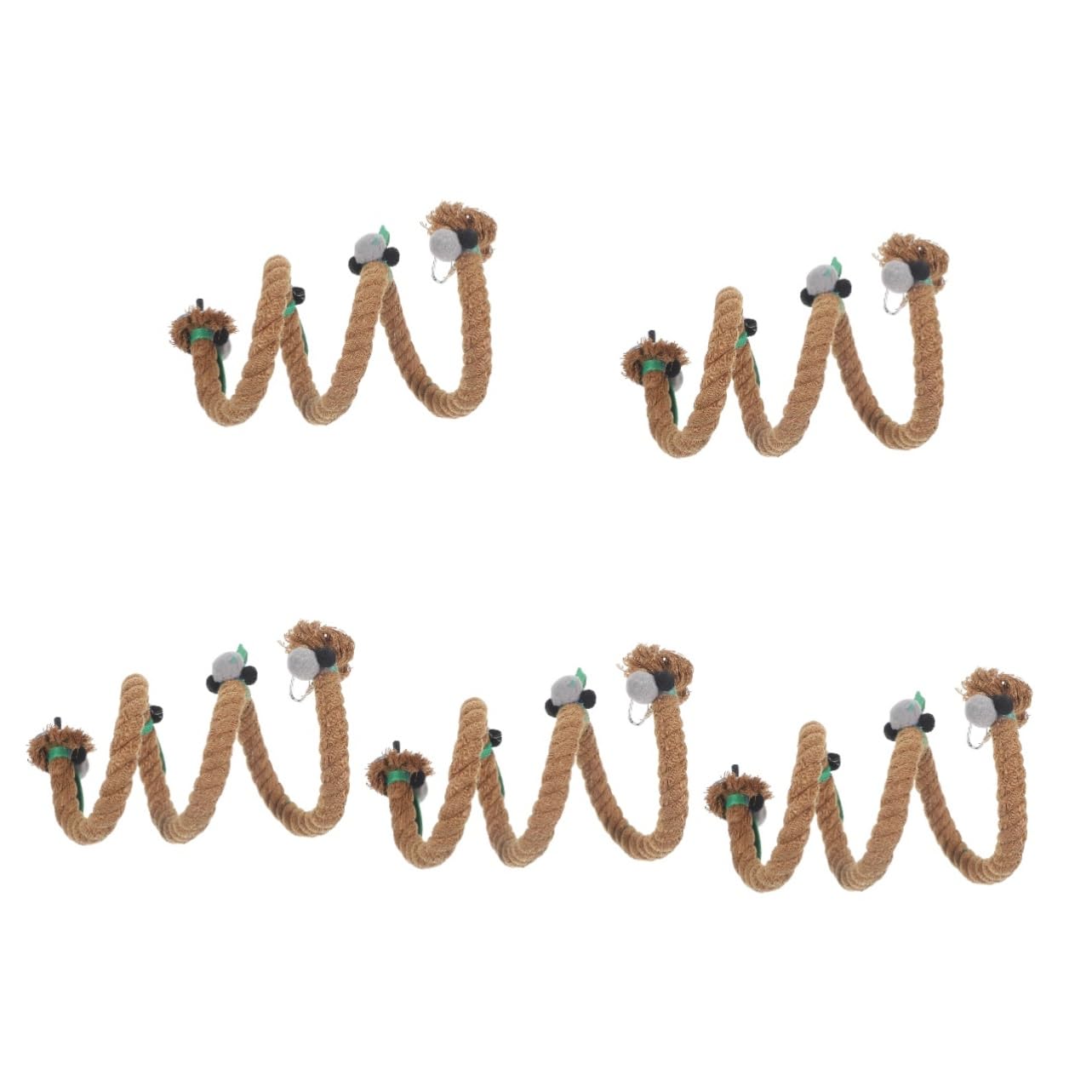 VANZACK 5piezas Percha De Cuerda para Pájaros Soporte De Juguete De Masticar para Periquitos y Loros Accesorios De Jaula De Pájaro Cuerda De Natural Clara