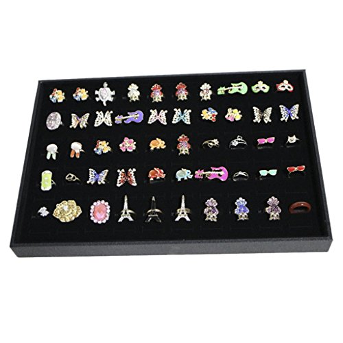100 ranuras anillo Grid Earring Ear pin broche de almacenamiento joyas funda pantalla caja bandeja