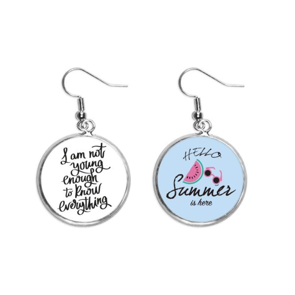 Pendientes de sandía con frase ingeniosa para almas jóvenes 5