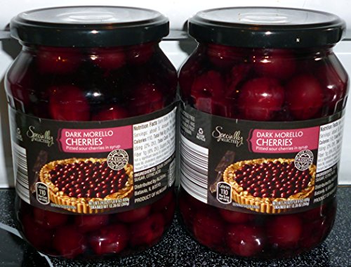 Specially Selected Dark Morello Pitted Sour Cherries, Large 24 oz Jars, (2) Pack
