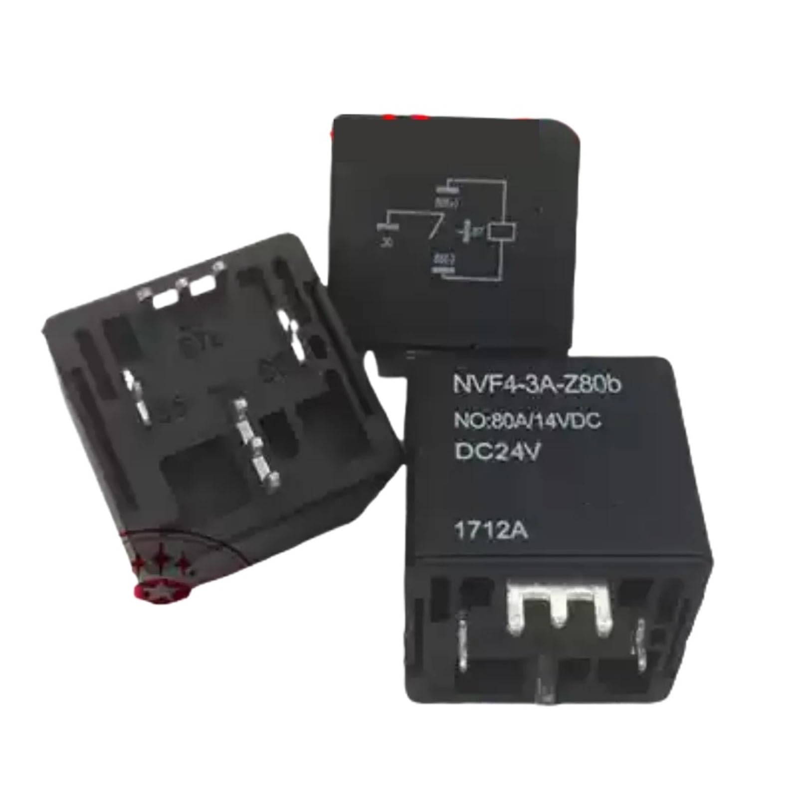 Relais électromagnétique NVF4-3A-Z80b 24VDC de commande centrale auto 2 pièces