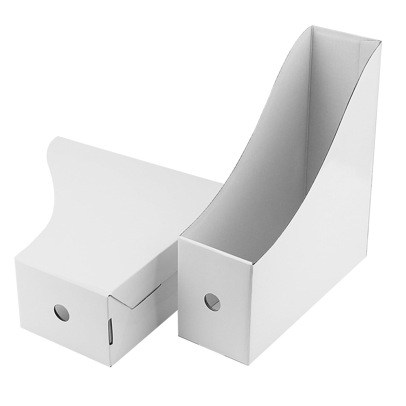 Revistero de cartón blanco, 12 unidades, tamaño A4, A4, soporte para archivos, papel de estraza