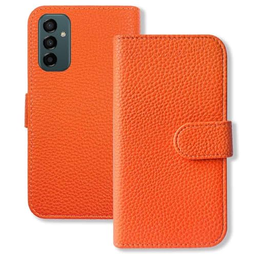 sslink Galaxy M23 5G �M�����N�V�[M235G �Ή� �蒠�^ �X�}�z �P�[�X �V�{�^���� PU���U�[ (�J�o�[�F�e���R�b�^�I�����W) ������ �j���A���X�J���[ �V���v�� ������� ���킢�� �J�[�h���[ �t���b�v �g�уJ�o�[ �X�}�[�g�t�H��