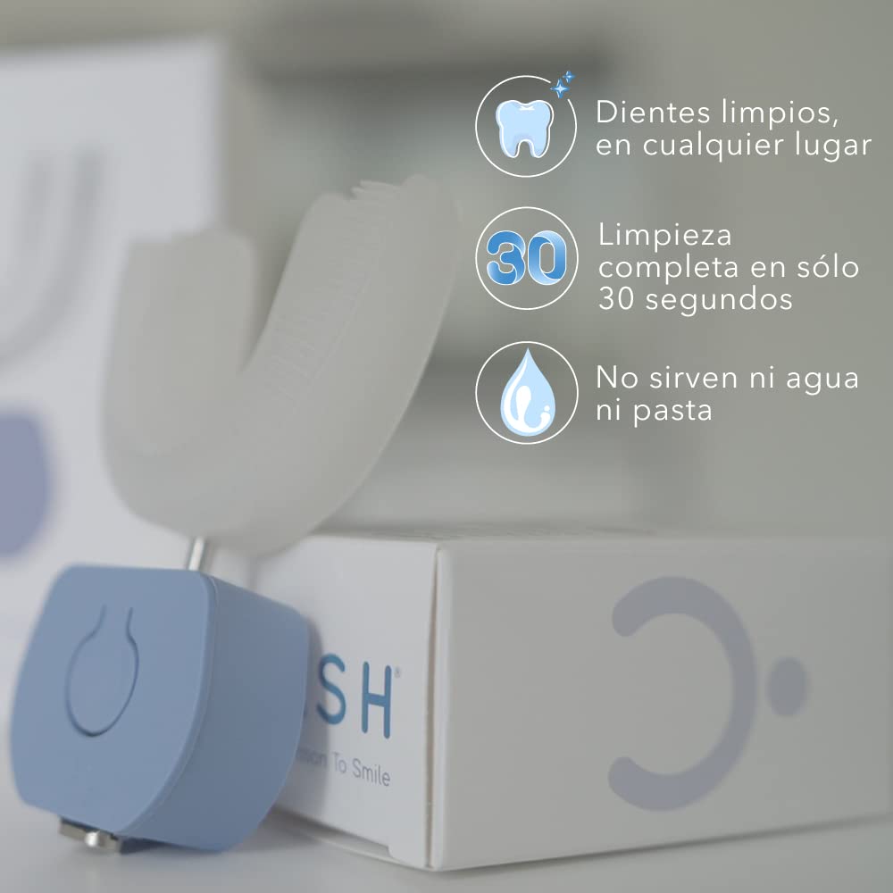 Smart - Cepillo de Dientes Elétrico Ultrasónico Autómatico - Cepillo de Dientes Eléctrico Recargable de Viaje - Cepillo de Dientes Blanqueador sin Pasta y sin Agua - Made in Italy