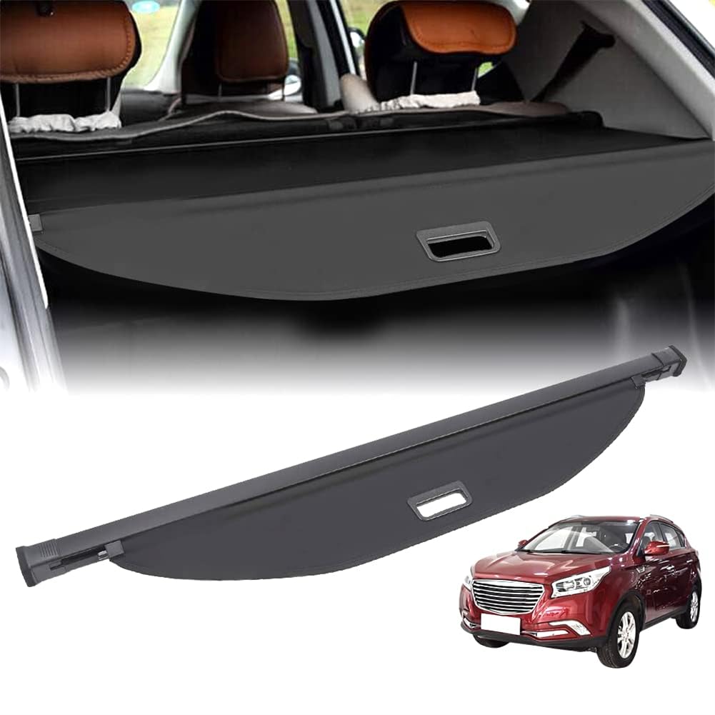 Retractable Cargo Cover Compatible with Hyundai Santa Fe Sport 2015 2016 2017 2018 Security Shade Shield Tonneau Cover Anti-Peeping Luggage Privacy Screen Not for Santa Fe