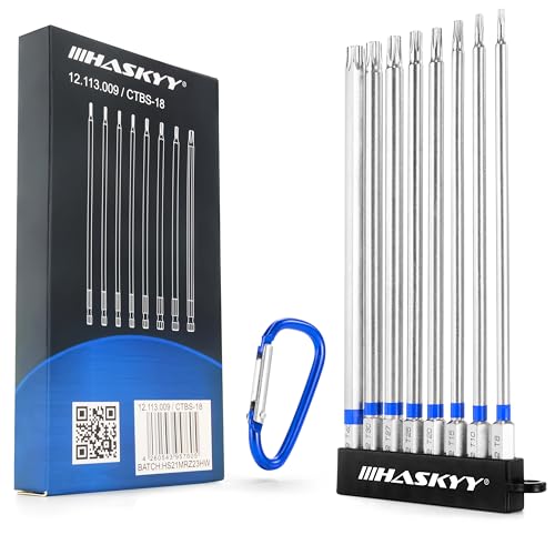 Jeu d'embouts Torx 1/4 150mm Long T8 - T40 Torx 8 pièces Tournevis Hexagonale jeu d'embouts Long Magnétique