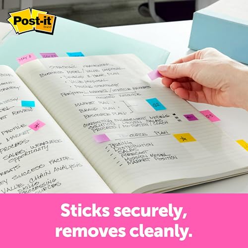 Post-it Message Flags, Sign Here, .47 x 1.7 in, Assorted Colors, 4 Pack - image 4