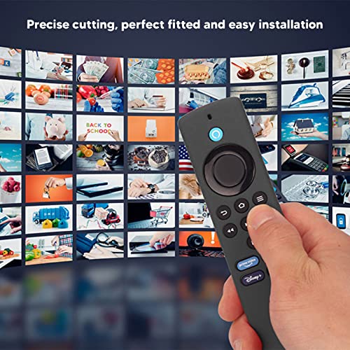 Silicone Remote Control Cover,Silicone Soft Anti Slip Remote Case with Lanyard,Shockproof Protective Remote Sleeve Protective Case for Fire TV Stick Lite (gray) - Image 2