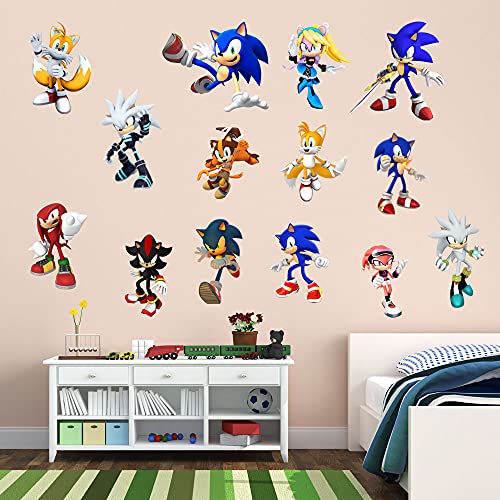 Sonic Wall Sticker Children's Cartoon Bedroom Background Wall Decoration Self-Adhesive Wall Sticker Pvc #TOP1