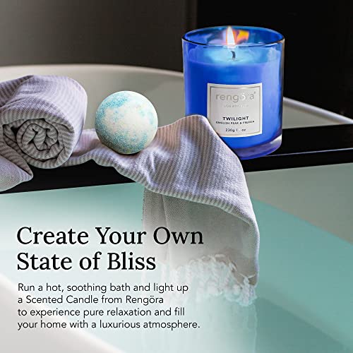 Candles Gifts For Women - Scented Candle For Home - Blue, Long Burning Soy Candle (40+ Hrs / 8 Oz) - English Pear & Freesia #TOP5