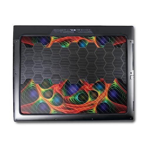 Image of MightySkins Carbon Fiber Skin Compatible With Alienware M18 R1 (2023) Full Wrap Kit - Fabric Fractal | Protective Durable Textured Carbon Fiber Finish | Easy To Apply & Change Styles | Made in the USA