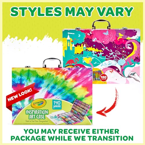 Estojo de arte Inspiration Crayola em rosa, presentes para crianças a partir de 5 anos, 140 unidades
