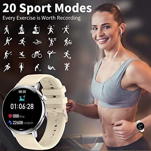 Efolen Smart Watch For Women Men (Answer/Dial Calls), 1.32" Bluetooth Smart Watches For Android And Iphone, Ip67 Waterproof Fitness Tracker With 20 Sport & Heart Rate/Spo2/Sleep/Bp Monitor (Silver) #TOP2