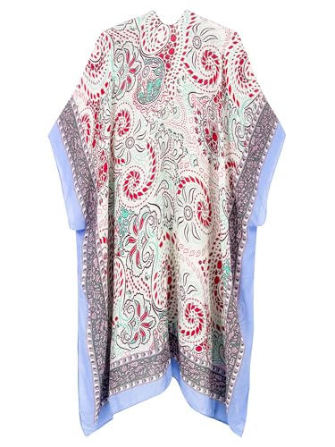 Image of Breezy Lane Women's Kimono Cardigan Summer Swimsuit Coverups Beach Cover Up with Floral Print for Vacation