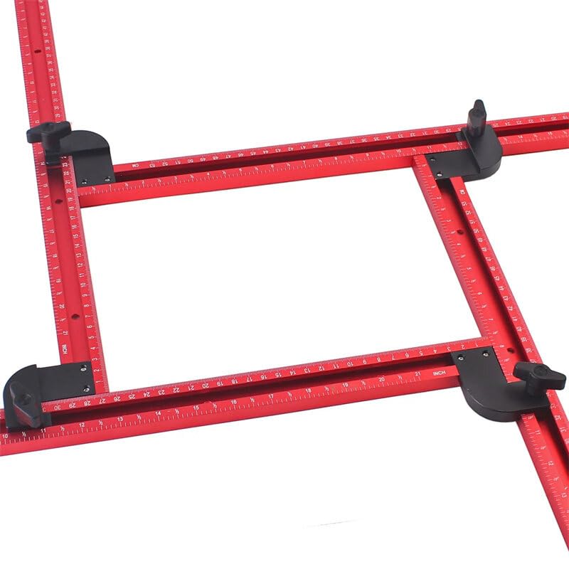 VIDOO Dima per Fresatrice Regolabile in Alluminio Cornice Quadrata 53cm Guida Scanalatura 0-500mm Lavorazione Legno