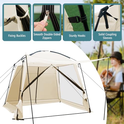 HAPPYGRILL 6-8 Person Screen Shelter
