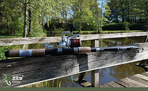 Zite Fishing Angelset Allround - Karpfen Aal Teleskoprute 270cm 30-80g + Angelrolle mit 2 Aluspulen mit Schnur Bespult – Bild 8