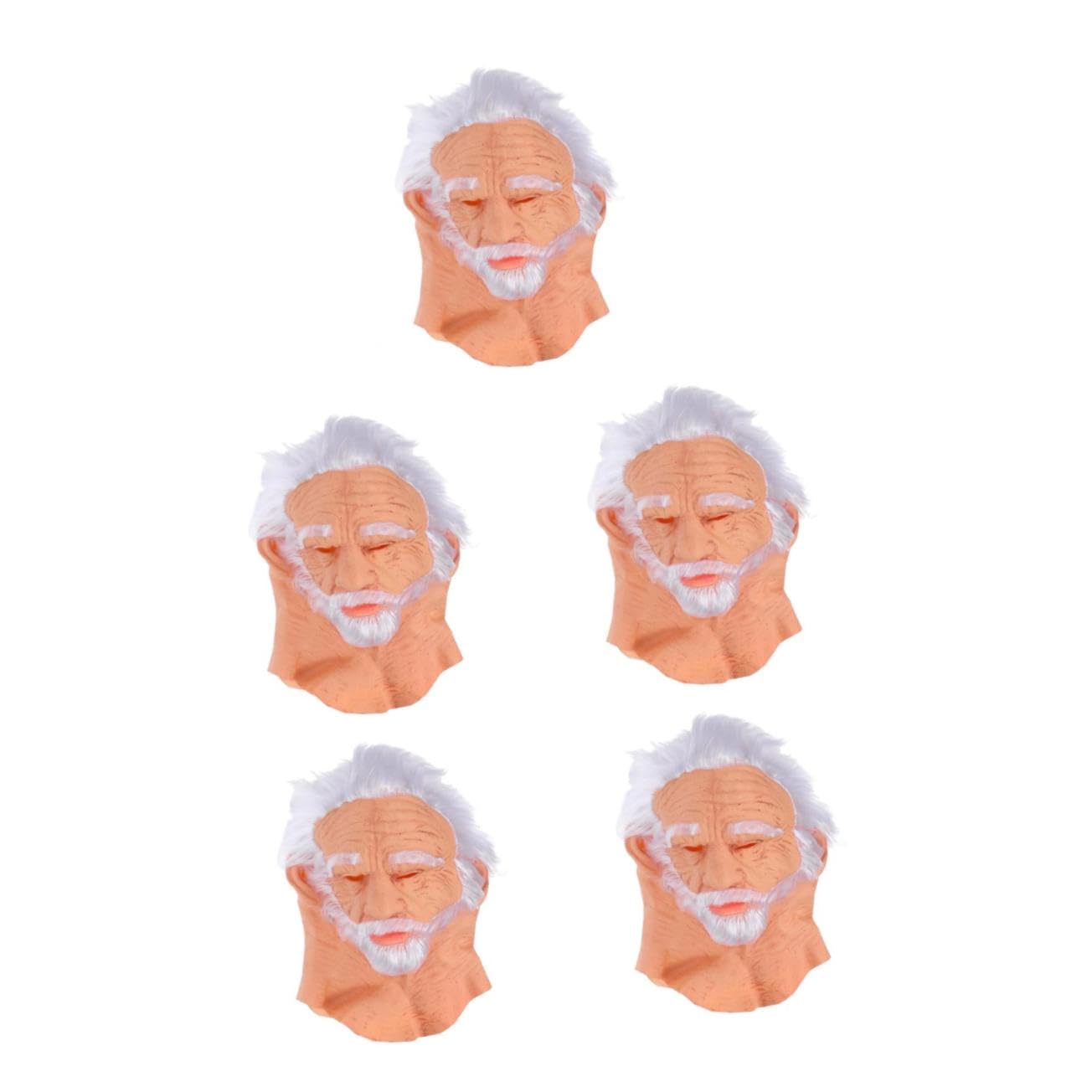 Healvian 5 Pezzi Maschera Vecchio Lattice con e Copricapo Antiscivolo per Halloween e Mascherate Accessorio Riutilizzabile e Confortevole per Adulti