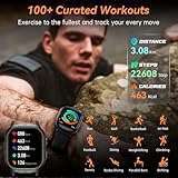 Smart Watch for Men Fitness Tracker: Military Waterproof Make Answer Call Digital Mens Watches Running Step Pedometer Smartwatch Android Phone iPhone Samsung Compatible Sleep SpO2 Heart Rate Monitor - Image 4