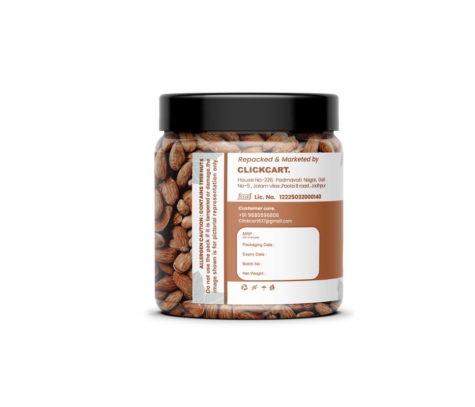 Image of Avogro Natural Premium Californian Almonds | Real Nuts Badam Giri| High in Fiber | Rich in Protein | Magnesium, Phosphorus, Dietary Fibre | Nuts & Dry Fruits | (1 kg)